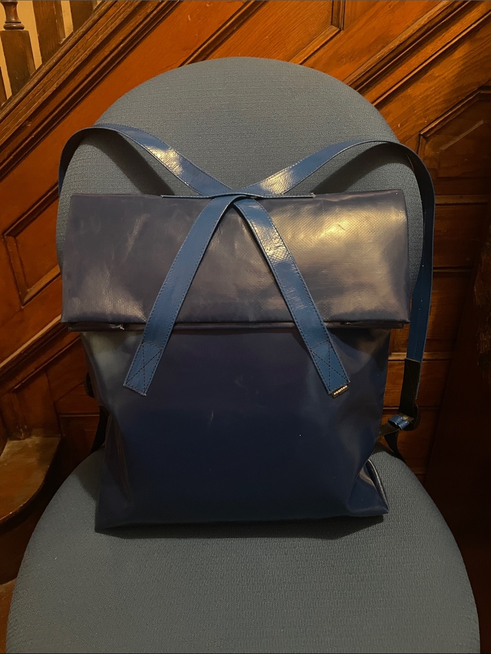 Freitag Large Backpack Blue Tote Bag Purse